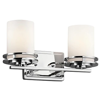 Kichler Vägglampa Duo Hendrik Polerad Krom