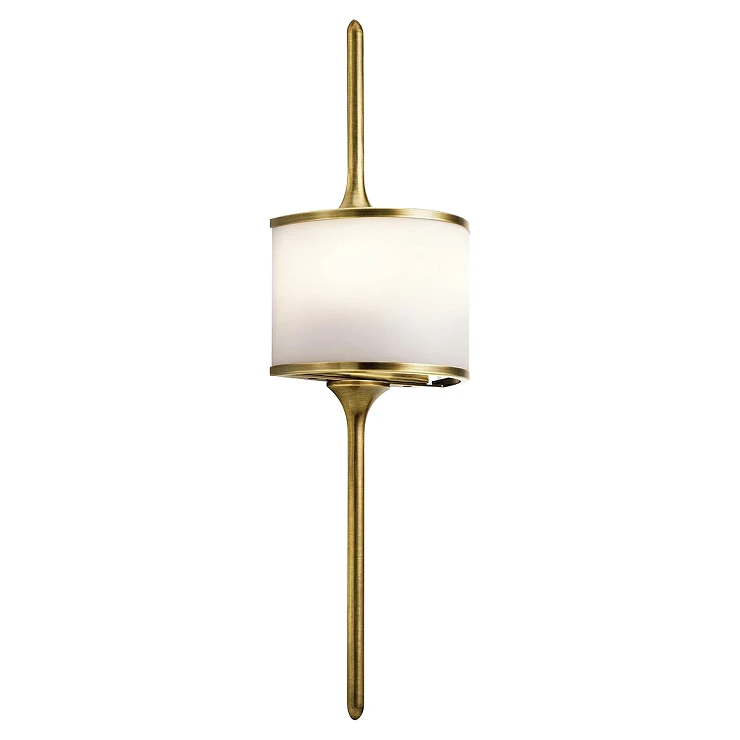 Kichler Vägglampa Duo S Mona Alpha Naturmässing