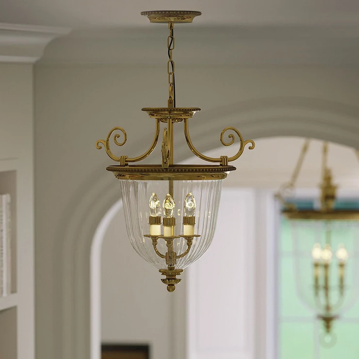 Hinkley Hängande Lampa Trio Cambridge Ny Polerad Brons