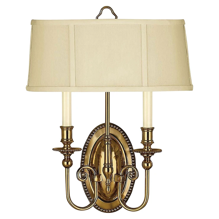Hinkley Vägglampa Duo Cambridge Ny Polerad Brons, Beige