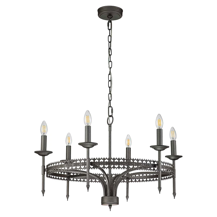 Elstead Hängande Lampa Hexa Crown Beta Järnport