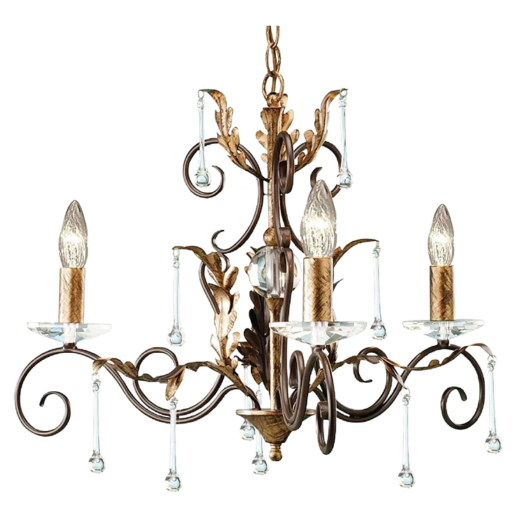 Elstead Hängande Lampa Trio Amarilli Brons med Guldpatina