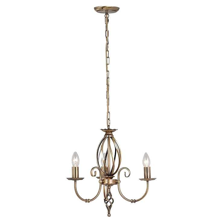 Elstead Hängande Lampa Trio Artisan Gamma Åldrad Mässing