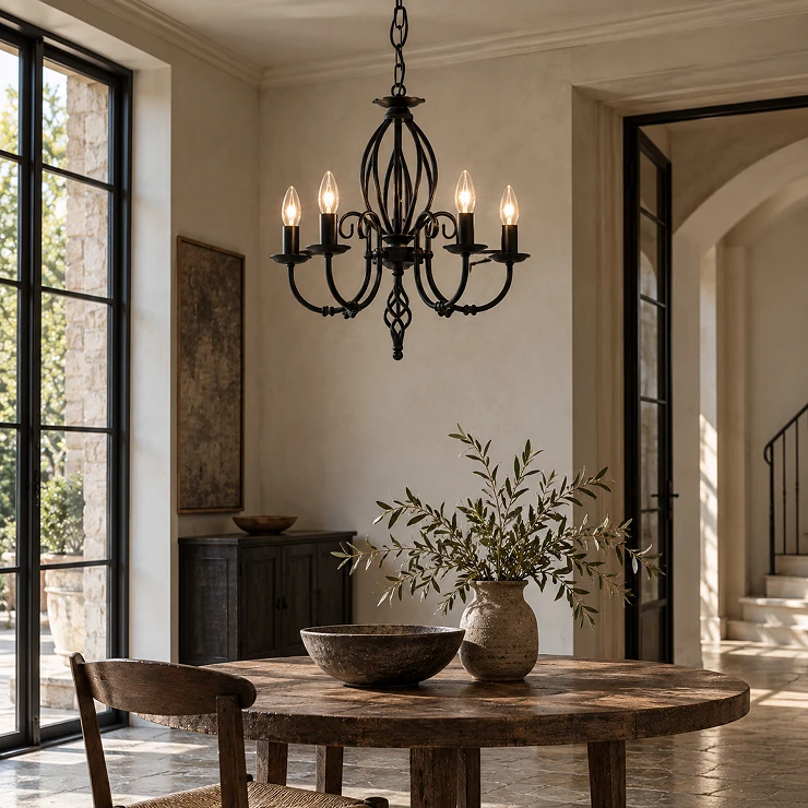 Elstead Hängande Lampa Penta Artisan Gamma Svart
