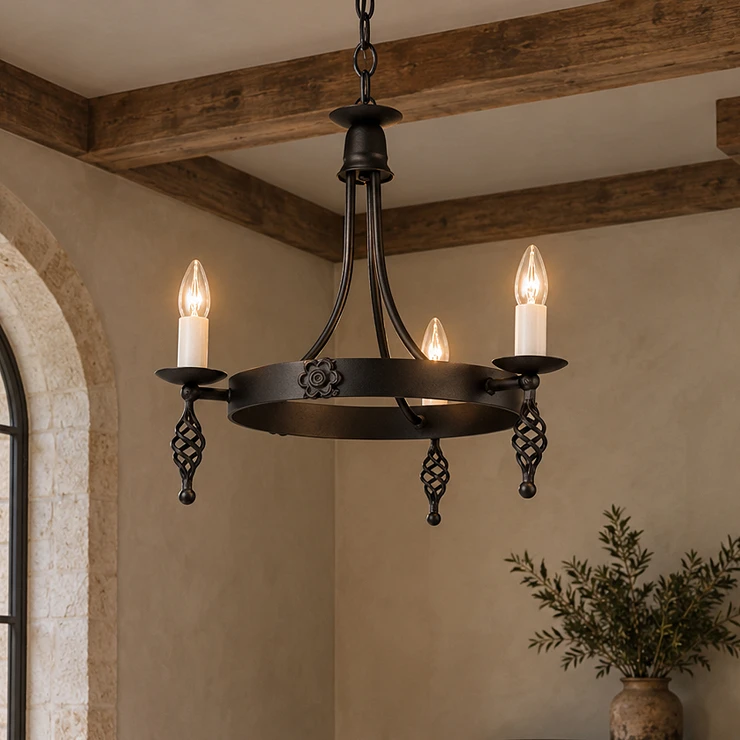 Elstead Hängande Lampa Trio Belfry Svart