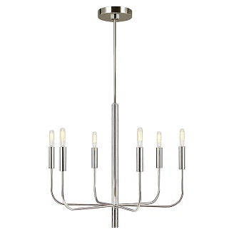 Feiss Hängande Lampa Hexa Brianna Polerad Nickel