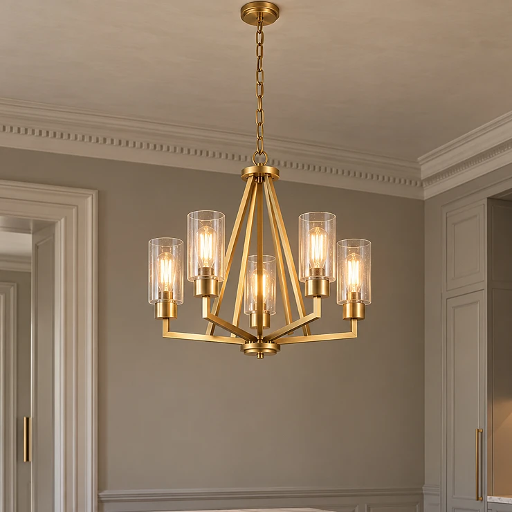 Kichler Hängande Lampa Penta Deryn Naturmässing