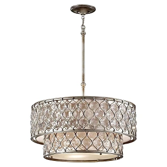 Feiss Hängande Lampa Hexa Lucia Polerat Silver