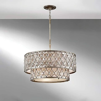 Feiss Hängande Lampa Hexa Lucia Polerat Silver
