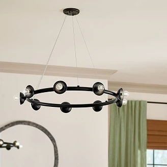 Kichler Hängande Lampa Nona Palta Satin Svart