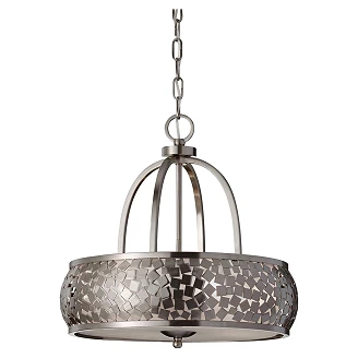 Feiss Hängande Lampa Quadra Zara Borstat Stål