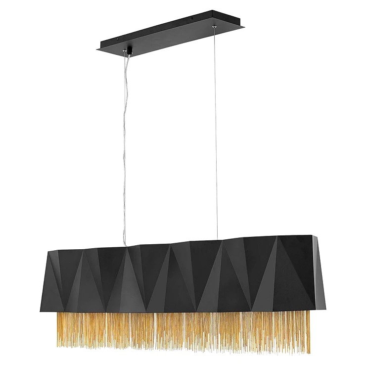 Hinkley Hängande Lampa Hexa Zuma Alpha Satin Svart, Guld