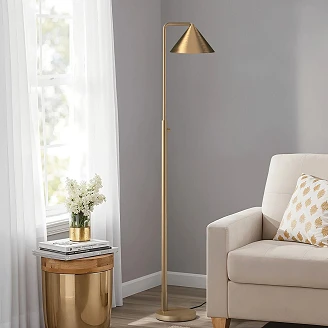 Alora Mood Golvlampa Remyck Borstat Guld