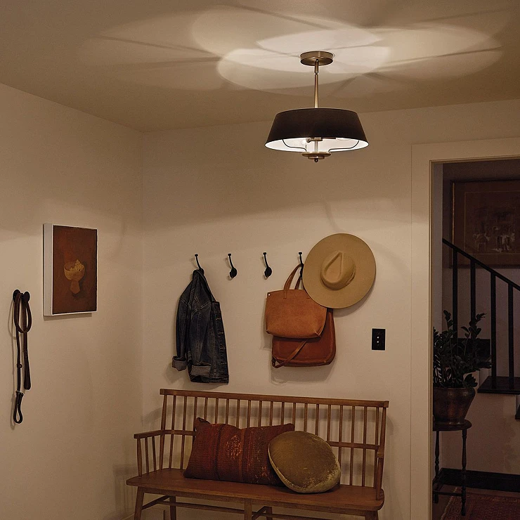 Kichler Hängande Lampa Trio Luella Svart, Mässing