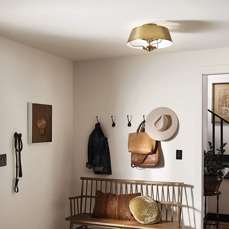 Kichler Hängande Lampa Trio Luella Borstad Naturmässing