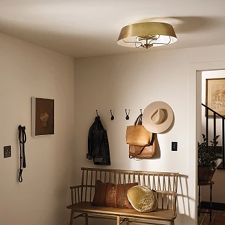 Kichler Hängande Lampa Quadra Luella Borstad Naturmässing