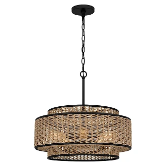 Quoizel Hängande Lampa Penta Teton Matt Svart