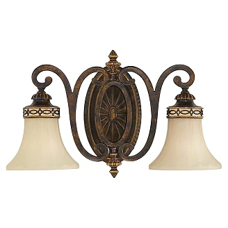 Feiss Vägglampa Duo Ner Drawing Room Valnöt