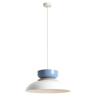 Hängande Lampa Rundo Ljus Vit Glans, Duvblå