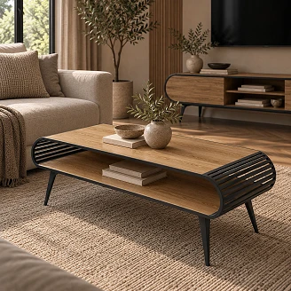 Soffbord Yukon Naturlig Hikora-Ek 120 cm