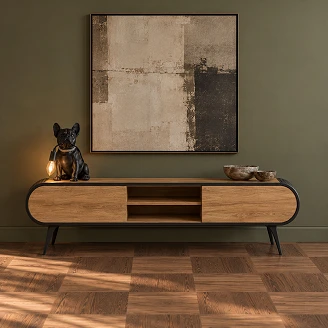 TV-Bänk Yukon Naturlig Hikora-Ek 180 cm