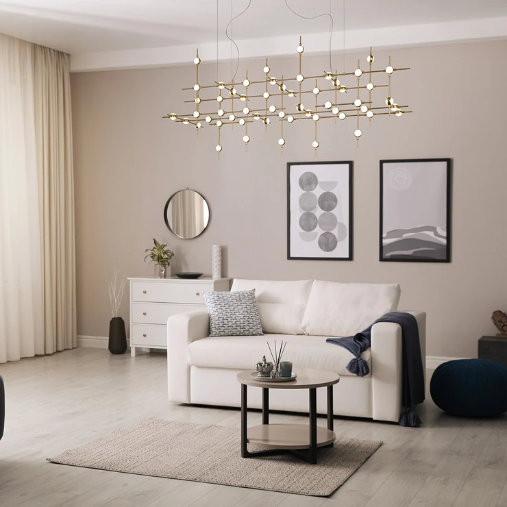 Hängande Lampa Livaro Guld