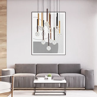 Hängande Lampa Tetradeca Tavero Svart, Guld