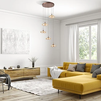 Hängande Lampa Penta Calvero Koppar
