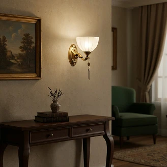 Vägglampa Larevo Guld