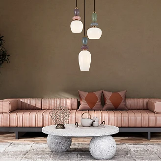 Hängande Lampa Trio Nolira Blå, Rosa