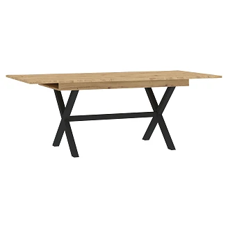 Matbord Utdragbart Nareva Ek Artisan, Svart 90x160-200 cm
