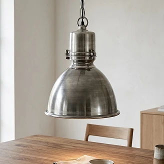 KS Verlichting Hängande Lampa Dipper Antik Silver Ø29 cm
