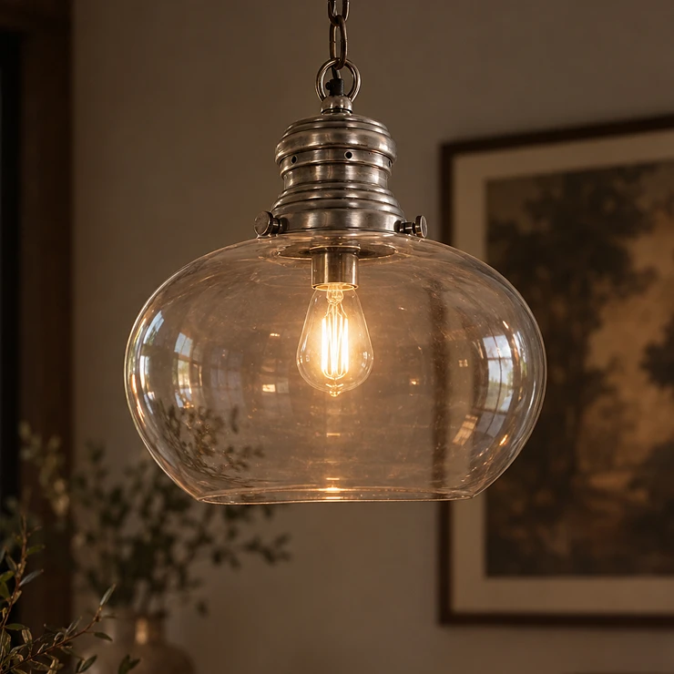 KS Verlichting Hängande Lampa L Hayley Silver Ø42 cm