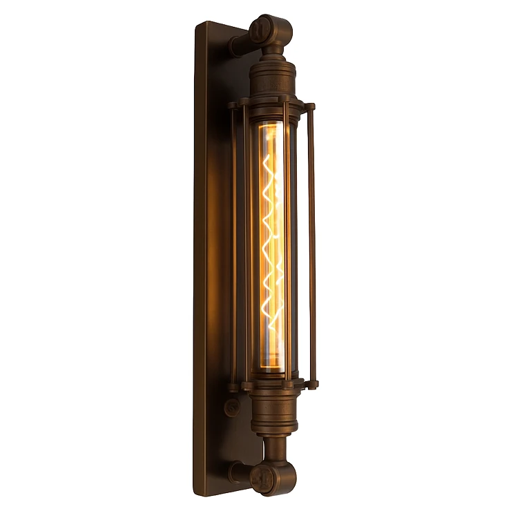 KS Verlichting Vägglampa Astor Mörk Mässing