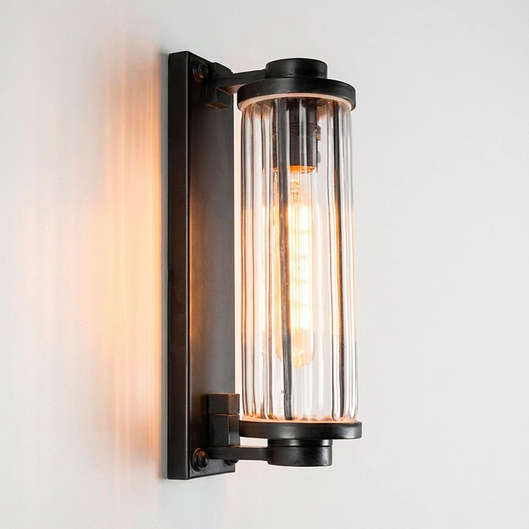 KS Verlichting Vägglampa Porter Antik Svart