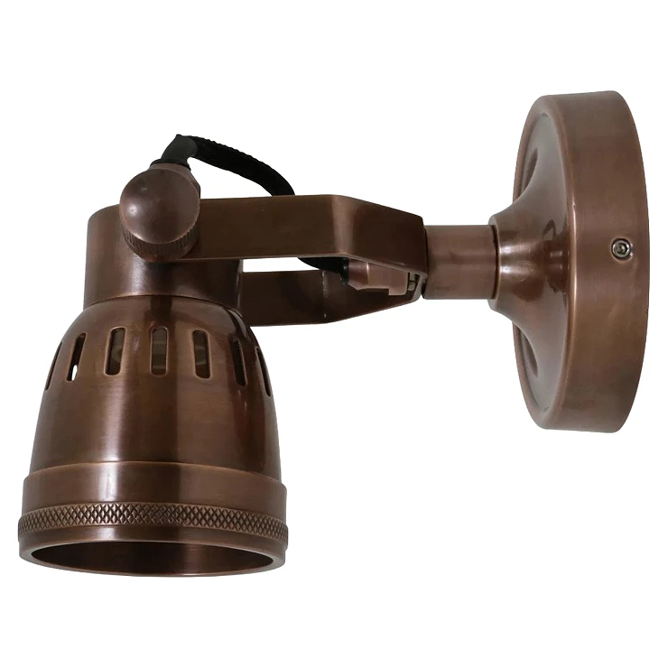 KS Verlichting Spotlight Uno Indigo Antik Röd Koppar