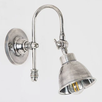KS Verlichting Vägglampa Pasco Silver
