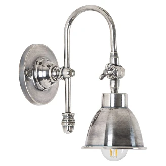 KS Verlichting Vägglampa Pasco Silver