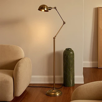 KS Verlichting Golvlampa Nova Antiek Antik Mässing