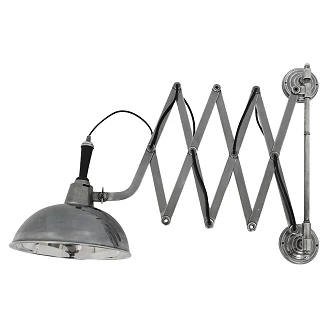 KS Verlichting Vägglampa Utdragbar Harmonica Silver