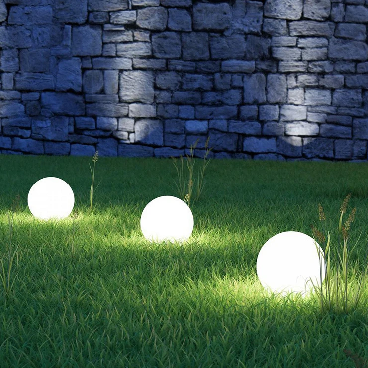 KS Verlichting Trädgårdslampa Klot med Jordspett Ø25 cm Tuinbol Vit