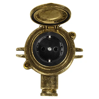 KS Verlichting Vägguttag 10 cm Jaren Guld, Koppar