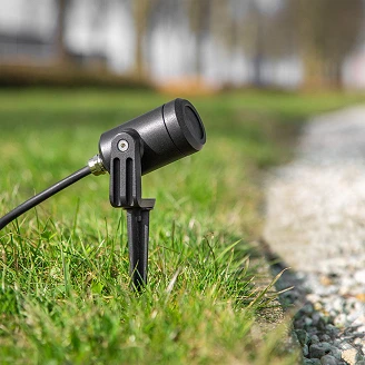 KS Verlichting Utomhusspotlight med Jordspett Tuinspot Svart