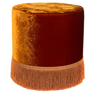 Sittpuff Velina Orange Ø50 cm