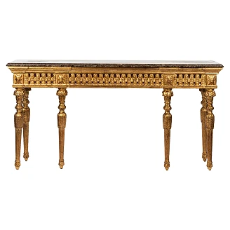 Konsolbord Ossira Guld, Svart 41x182 cm