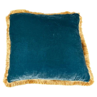 Kudde Velina Blå, Guld 60x60 cm