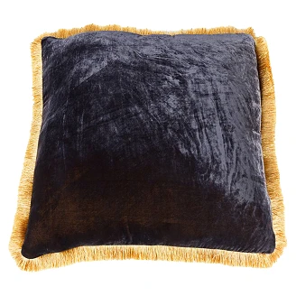 Kudde Velina Svart, Guld 60x60 cm