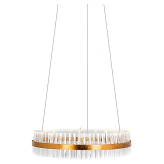 Hängande Lampa L Korvix Guld, Vit