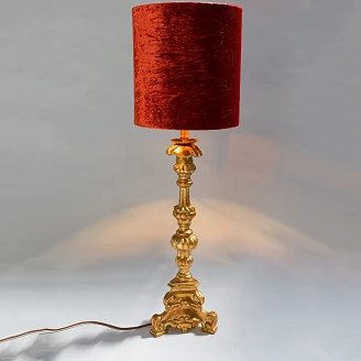 Bordslampa Dalmor Röd, Guld