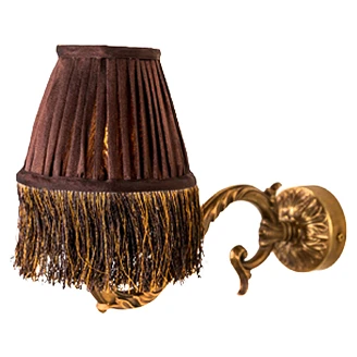 Vägglampa Vestral Guld, Brun